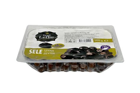 Sele Siyah Zeytin Az Tuzlu 500g Yeşil Lefke Ticaret Ltd