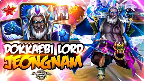 NEW Water Dokkaebi Lord JEONGNAM Summoners War YouTube