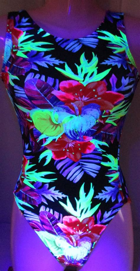 Blacklight Floral Flipflop Leos Gymnastics Leotard