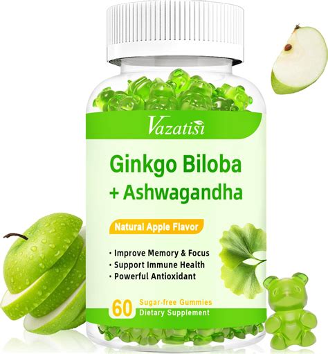 Ginkgo Biloba Gummies With Ginseng Maca Root For Better Mood And Focus Traditional