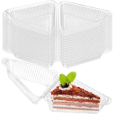 Amazon Pcs Clear Cake Slice Container With Lids Single