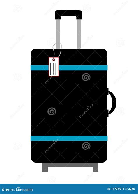 A Black Suitcase Stock Vector Illustration Of Valise 13776911