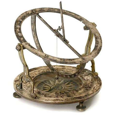 Silver Equinoctial Compass Sundial By Zilveti C