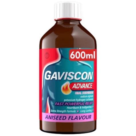 Gaviscon Advance Aniseed Liquid 600ml Lillys Pharmacy And Health Store