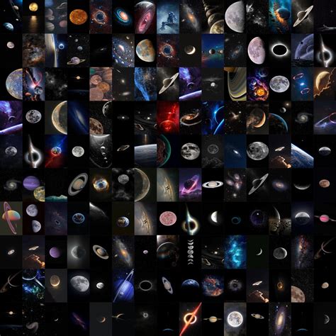 Astronomy Wall Collage Kit Cosmos Aesthetic Photo Collage Prints Space