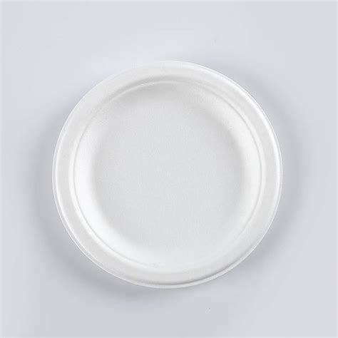 6 Sugarcane Bagasse Round Plate HMZ Only Specialize In Biodegradable