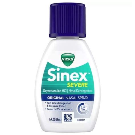 Vicks Sinex Severe Original Nasal Spray Decongestant Off