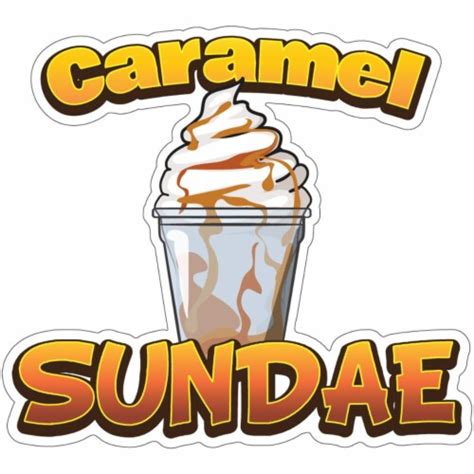 Signmission 16 In Decal Concession Stand Food Truck Sticker Caramel