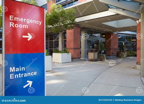 Main Entrance of Modern Hospital Building with Signs Stock Image - Image of modern, clinic: 67526103