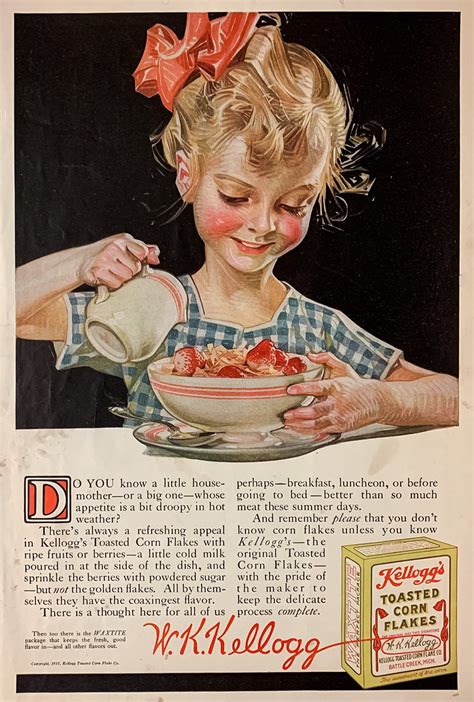 1915 Kelloggs Corn Flakes Magazine Ad Art By J C Leyen Flickr