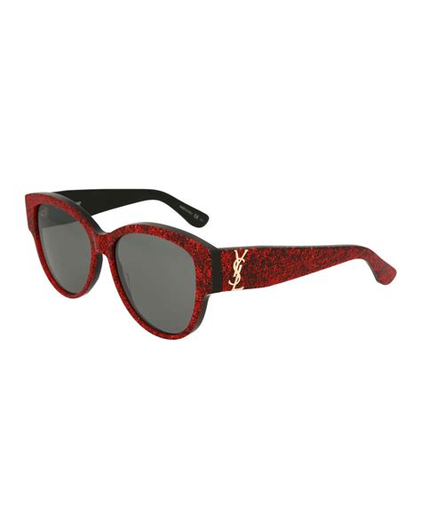 Yves Saint Laurent Red Sunglasses Authentic Brand High End Etsy