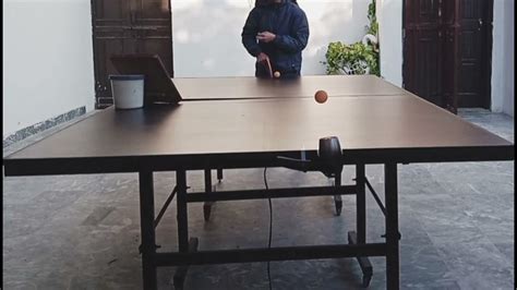 Ping Pong Double Trick Shot On A Stand And A Hair Dryer Youtube