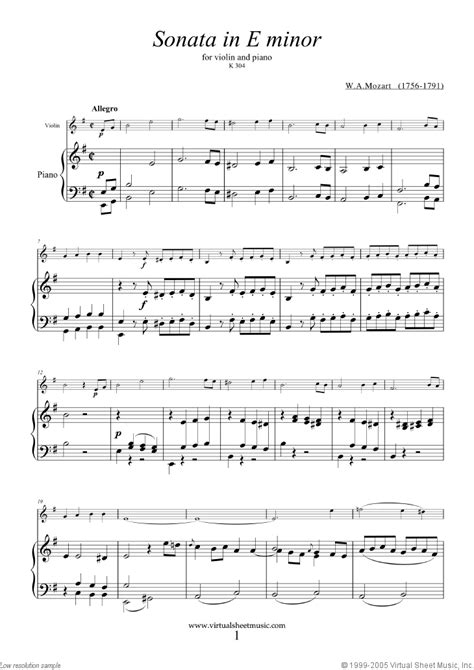 Sonata In E Minor K304 ♥ Violin Best