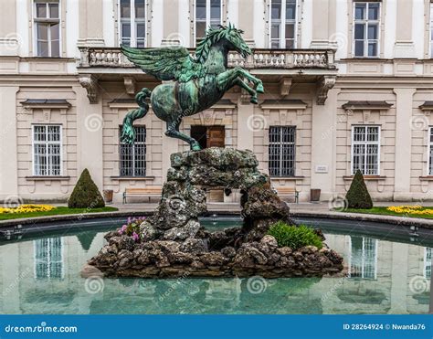 Pegasus Fountain Mirabell Gardens Salzburg Stock Photo Image Of