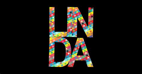 Linda Name Typography Linda Sticker Teepublic