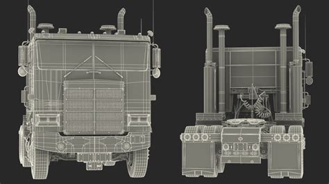 3D Cabover Truck Simple Interior - TurboSquid 1624198