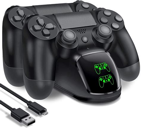 BEBONCOOL PS4 Controller Charger Dock Dual Controller Charging Station