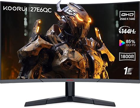 KOORUI 27 Inch Monitor Fast VA Computer Gaming Monitor 2560 1440P