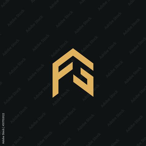 Initial Linked Letter FG Logo Design Modern Letter FG Logo Design