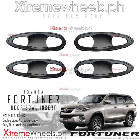 Toyota Fortuner Innova Hilux Matte Black Door Bowl Inner