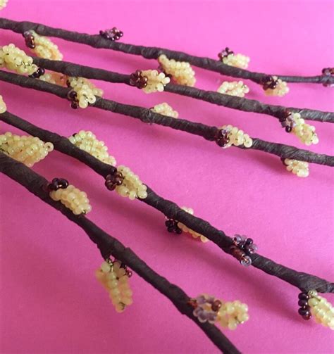 Beaded Pussy Willow Stems Easter Willow Branch Willow Branches Etsy