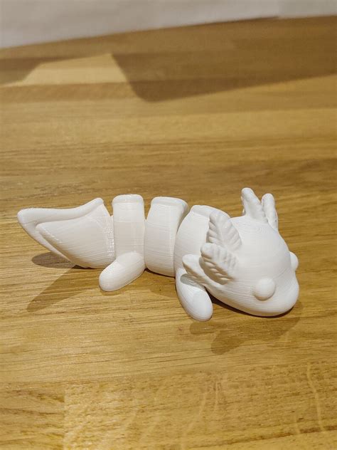 Articulated Cute Baby Axolotl 3D Printed Etsy New Zealand