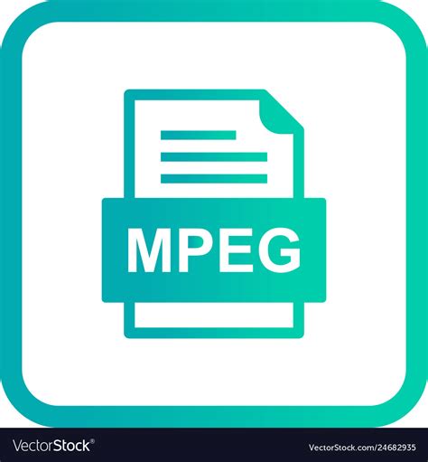 Mpeg File Document Icon Royalty Free Vector Image