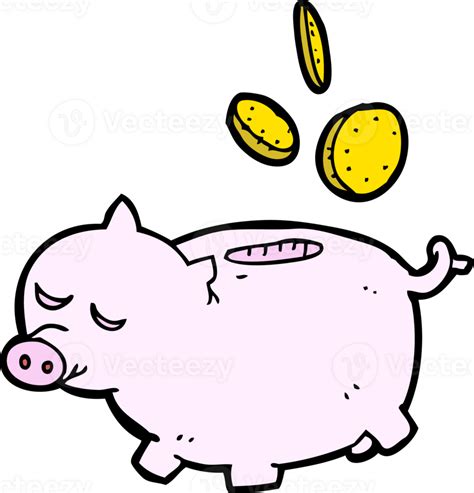 Cartoon Piggy Bank 44927364 Png