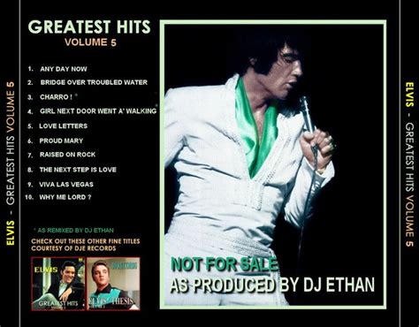 Elvis Greates Hits Remixed By DJ Ethan CD Vol 1 8 Elvis New DVD And