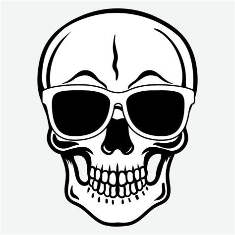 Skull With Sunglasses Vector Art Icons And Graphics For Free Download