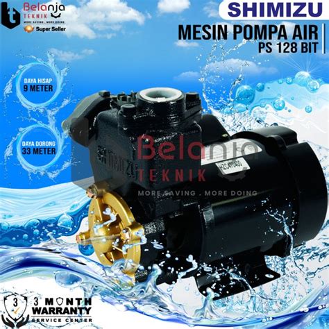 Jual Mesin Pompa Air Water Pump Shimizu PS 128 BIT 9 Meter Di Lapak