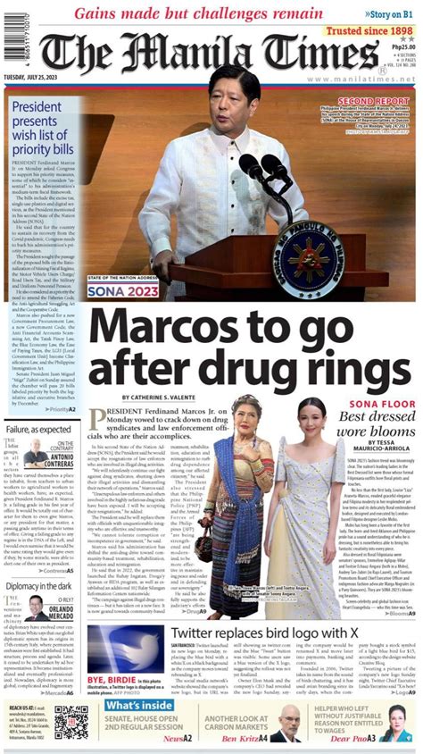 The Manila Times Front Page July 25 2023 The Manila Times