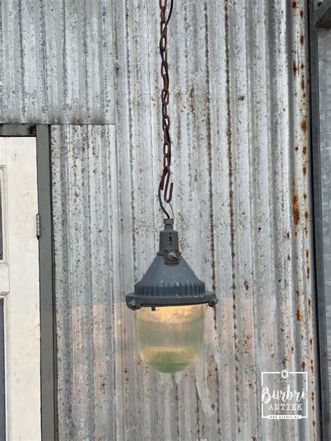 Grijze bol lamp Industrieel stijl in Glas en metaal Industriële hang