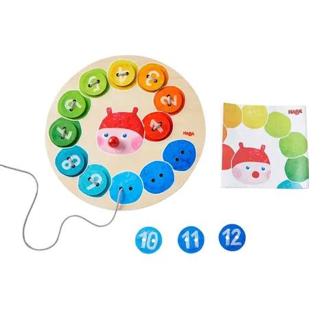 HABA 305288 Fädelspiel Regenbogenraupe duo shop de