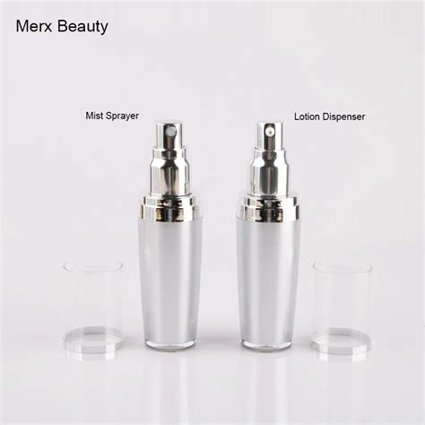 30ml Airless Pump Bottle Acrylic Press Pump Lotion Bottle Silver