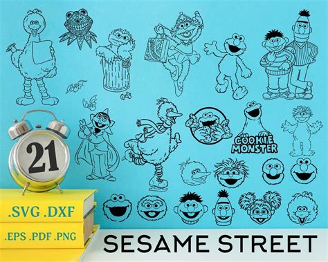 Sesame Street Svg Characters Svg Clipart Sesame Street Monsters