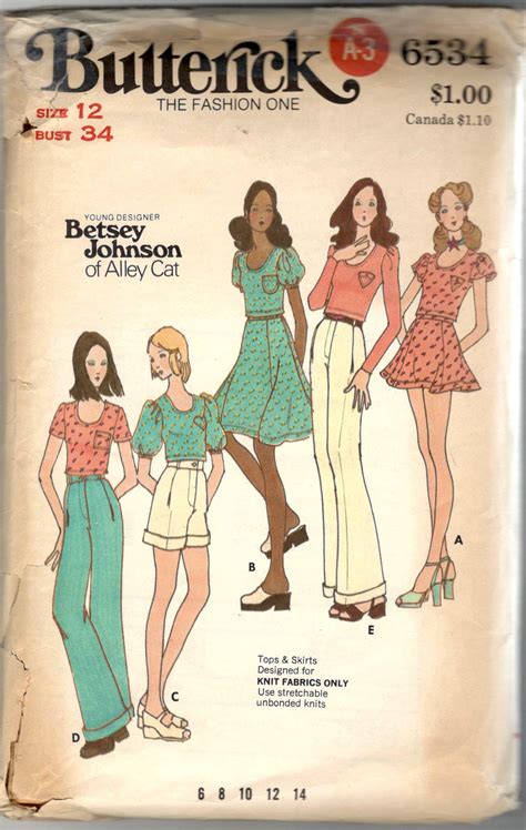 Betsey Johnson Sewing Pattern Butterick Hewqtq