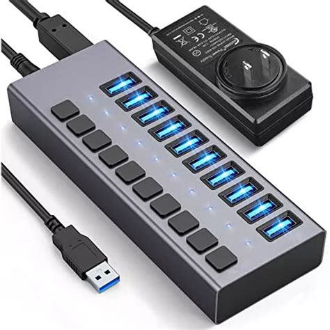 Hub Usb Alimentado 10 Puertos 60w Usb 3 0 Data Hub Cuotas Sin