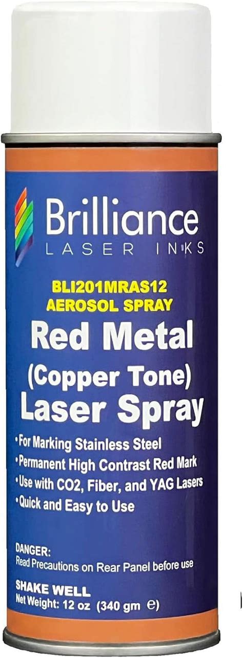 Brilliance Laser Inks 12 Oz Laser Marking Spray Copper Tone Red