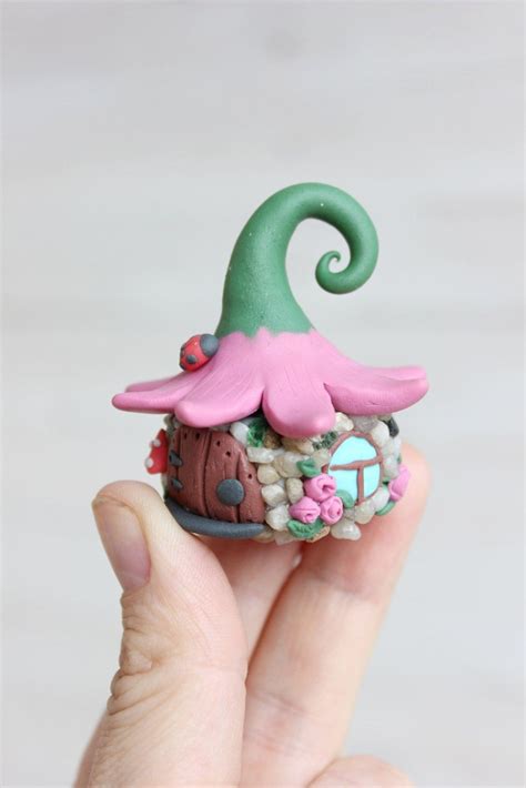 Fairy House Mini Fairy House Polymer Clay House Handmade Etsy Clay