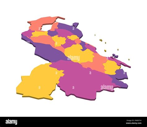 Venezuela Mapa Político De Las Divisiones Administrativas Estados