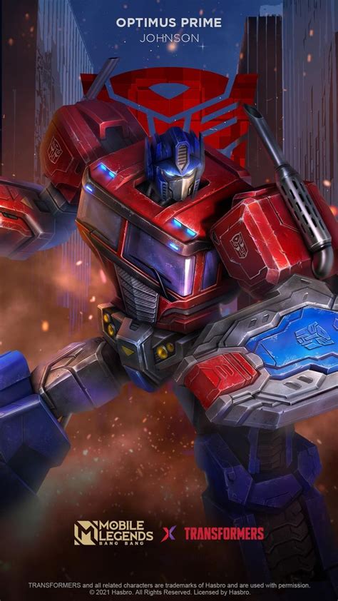 MLBB X TRANSFORMER COLLABRATION SKIN JOHNSON OPTIMUS PRIME WALLPAPER