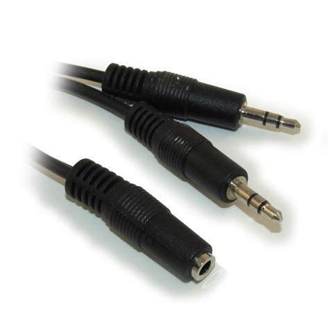 My Cable Mart 6 Inch 35mm Mini Stereo Trs Female To Two Male Speaker Adaptersplitter