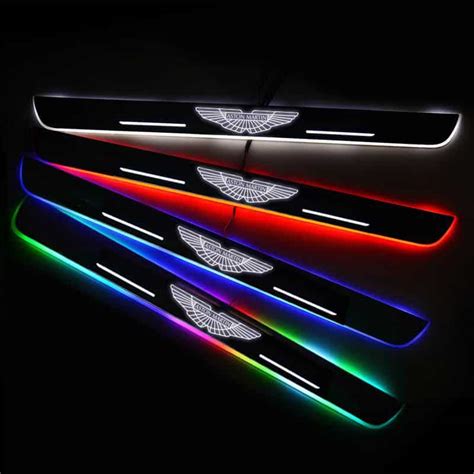 Aston Martin Led Door Sills With Colors Change Carledlogo