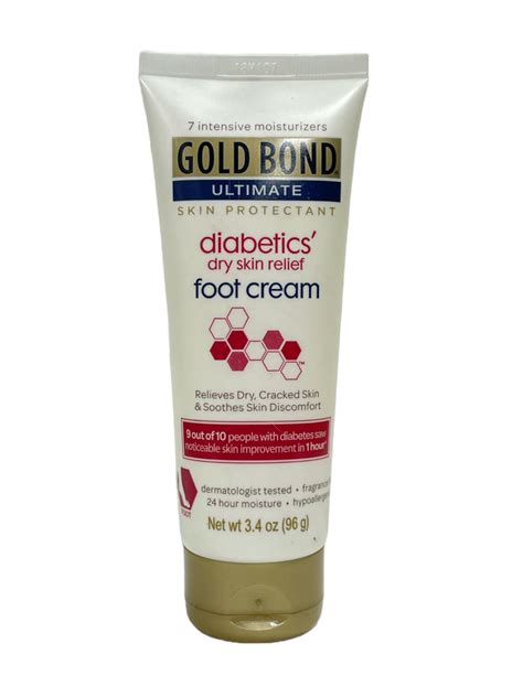 Gold Bond Ultimate Diabetics Dry Skin Relief Foot Cream 3 4oz 96g NEW