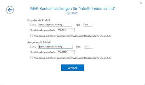 Outlook 2016 einrichten IMAP E Mail Konto hinzufügen Anleitung