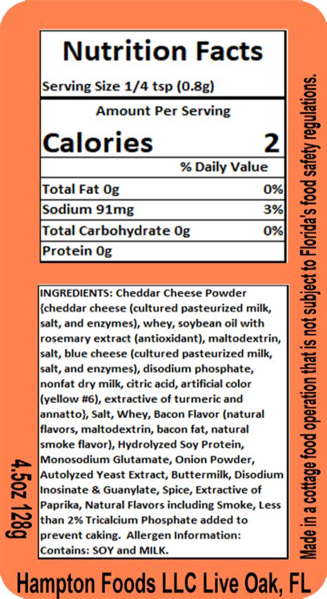 Bacon Cheddar Popcorn Seasoning, a Highly Aromatic and Flavorful Blend ...