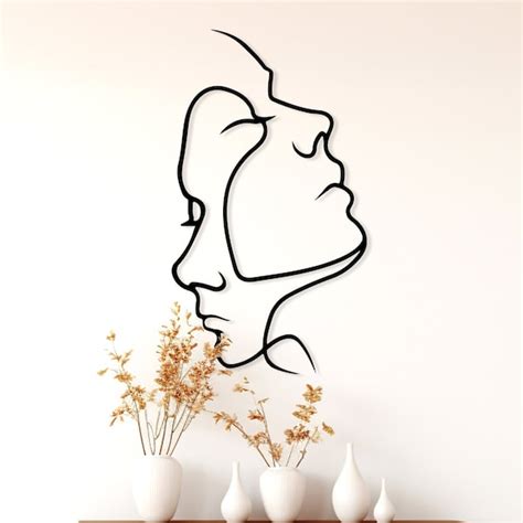 Face Metal Wall Art Etsy