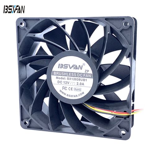 Factory Direct Supply Axial Fan 120mm 12038 Dc Brushless 200cfm 24 Volt High Airflow Telecom