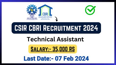 Csir Cbri Recruitment Notification Apply Link Eligibility